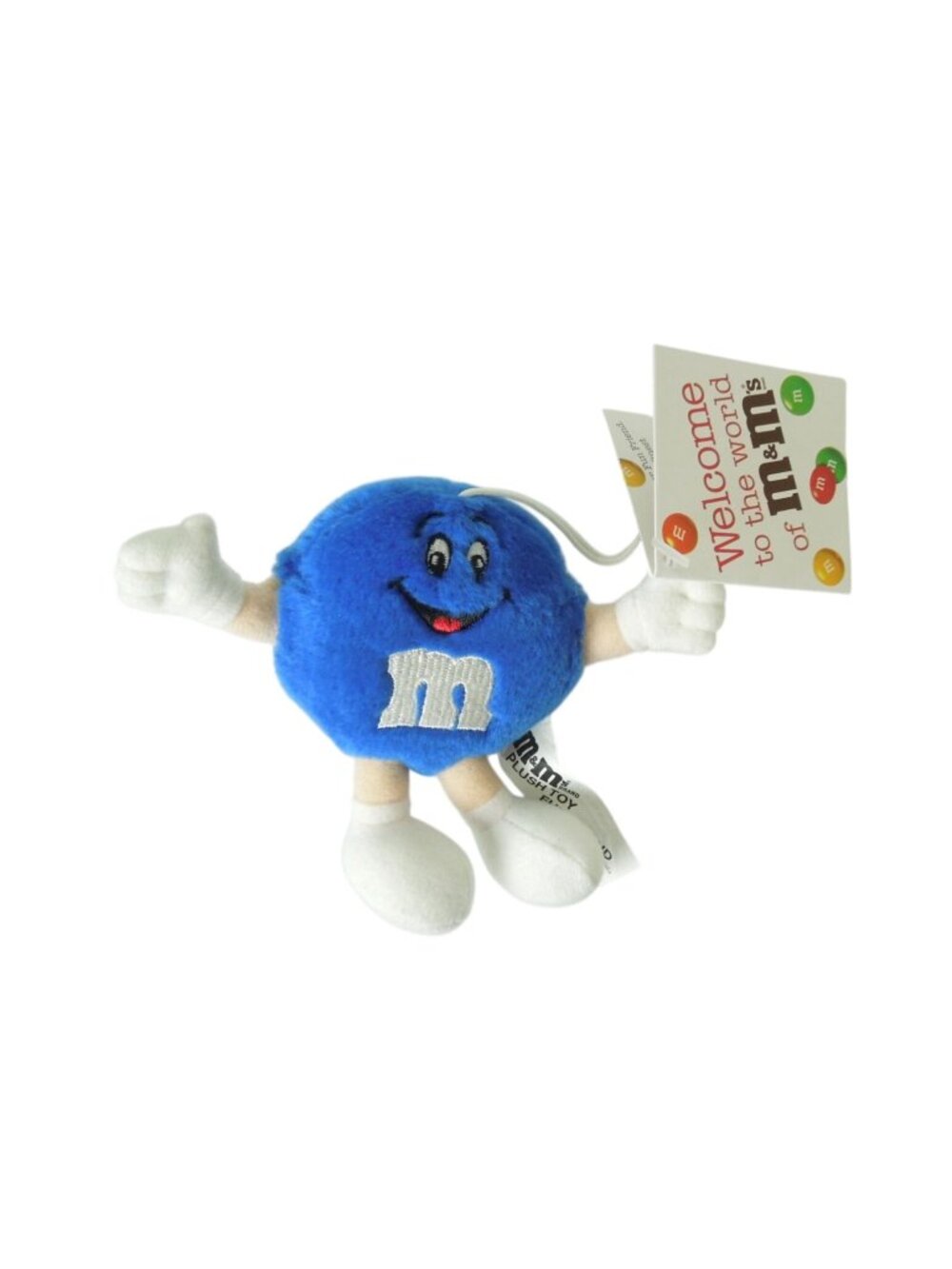 Vintage 1994 M&M’s Blue Plush Ornament Mars Candy Character 5"